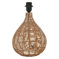 Pied lampe en rotin et fer naturel h35cm - Brasil
