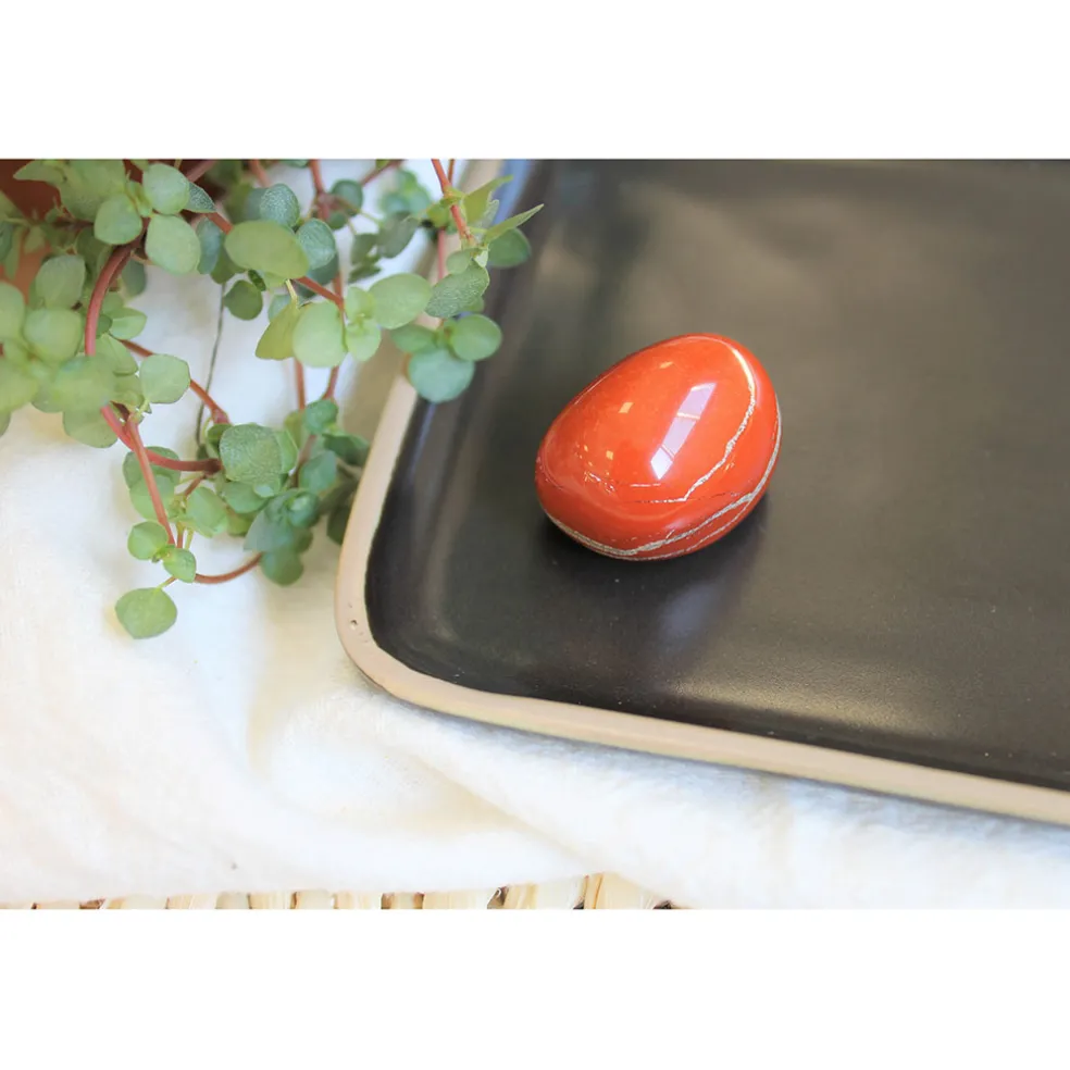 Pierre roulée jaspe rouge taille L