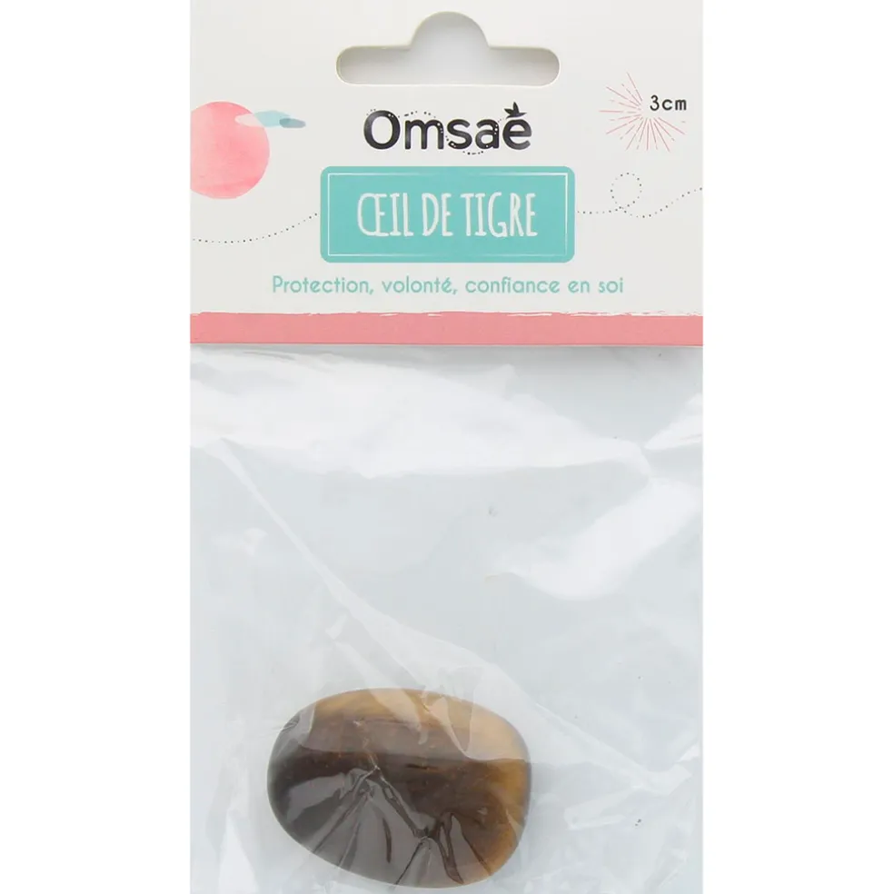 Pierre roulée oeil de tigre taille L