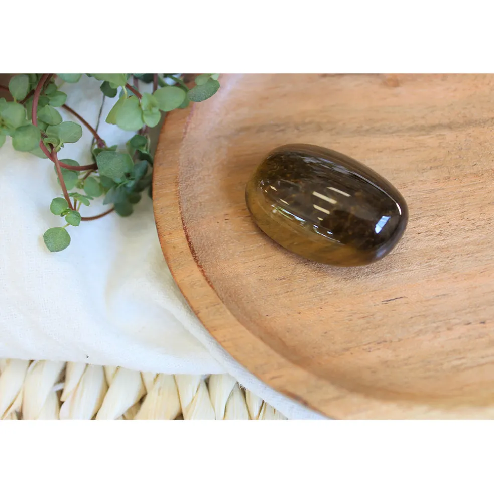 Pierre roulée oeil de tigre taille L