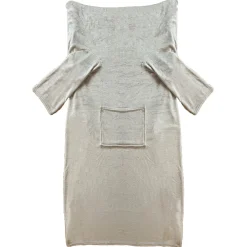 Plaid avec manches en tissu gris clair - Giny