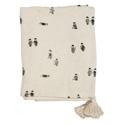 Plaid en coton écru et beige - Banquise