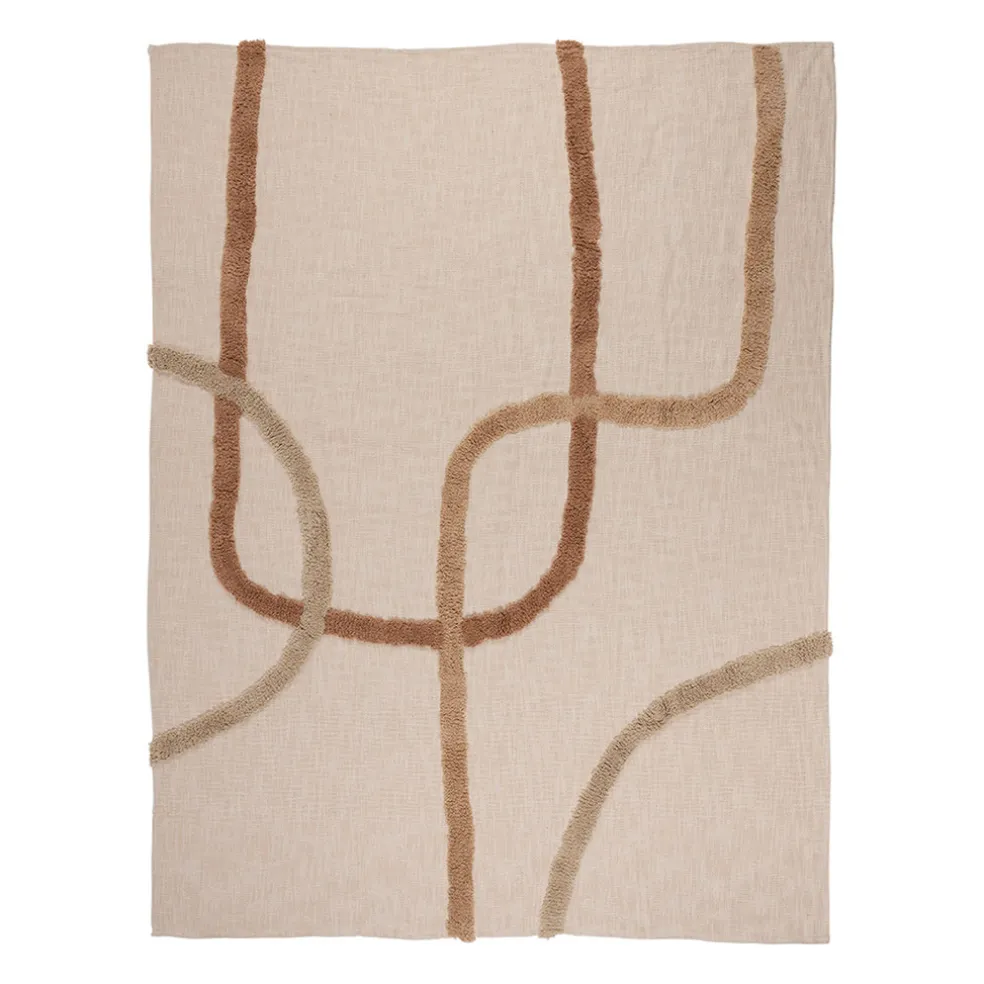 Plaid en coton ecru 170x130cm - Organic