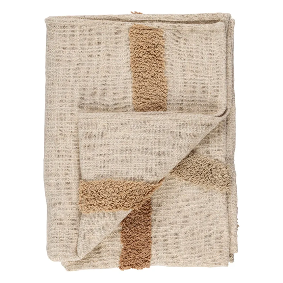 Plaid en coton ecru 170x130cm - Organic