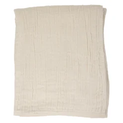 Plaid en gaze de coton écru 120x100cm