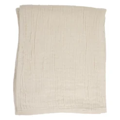 Plaid en gaze de coton écru 120x100cm