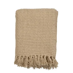 Plaid en tissu beige 130x170cm - Klosen