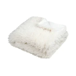 Plaid en tissu blanc 130x160 - Walton