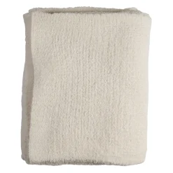 Plaid en tissu écru 170x130cm - Alysse