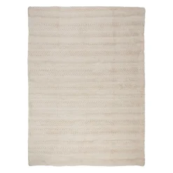 Plaid en tissu écru 170x130cm - Solene