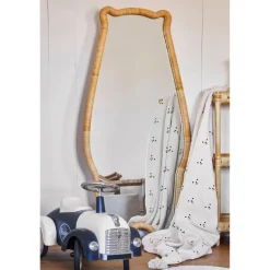 Plaid ours en coton ecru et beige 170x130cm - Songes