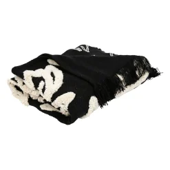 Plaid Tufté en coton Noir et blanc 170X130cm - Solor
