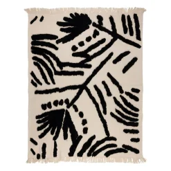 Plaid Tufte Noir et Blanc 170X130cm