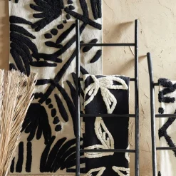 Plaid Tufte Noir et Blanc 170X130cm