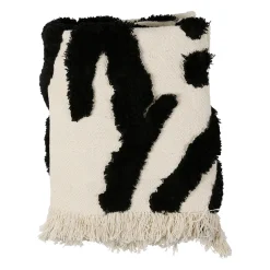 Plaid Tufte Noir et Blanc 170X130cm