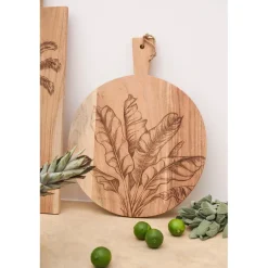 Planche à découper bananier en acacia naturel 50x40cm - Dalbert