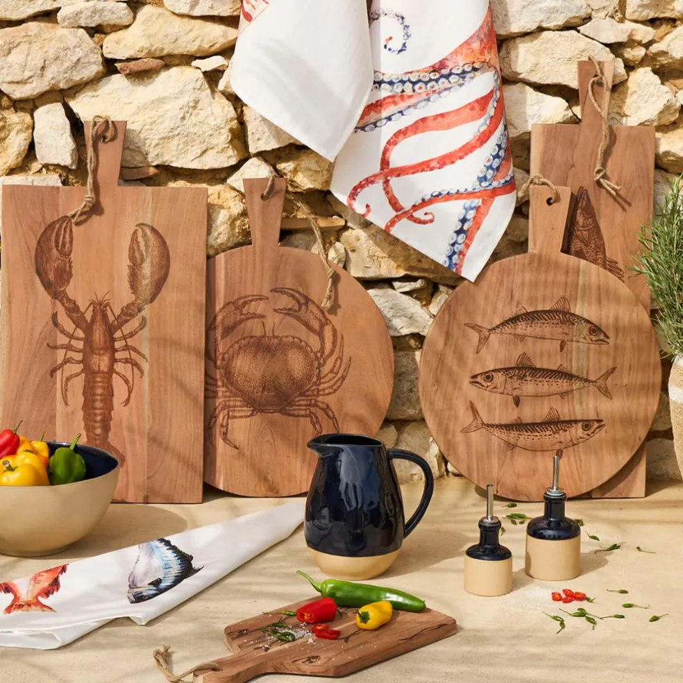 Planche à découper poisson en acacia naturel 50x40cm - Dalbert