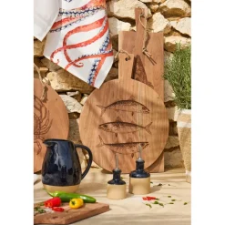 Planche à découper poisson en acacia naturel 50x40cm - Dalbert