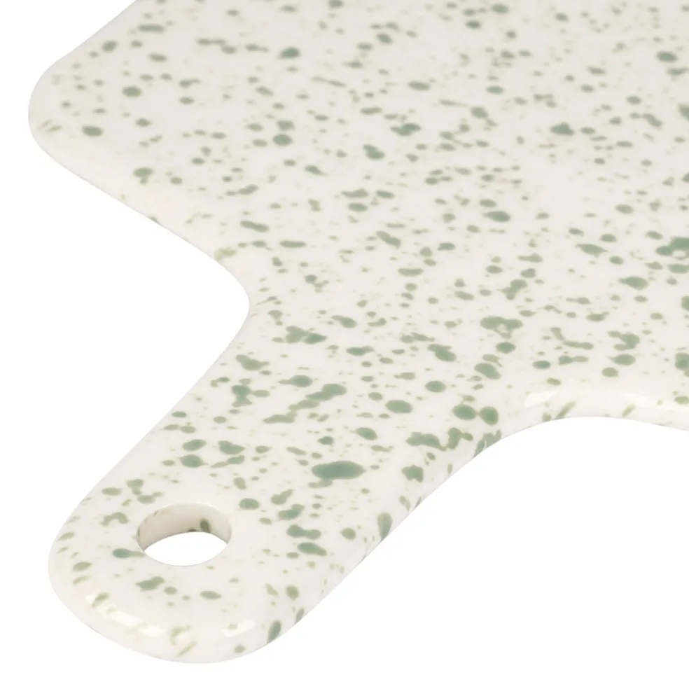Planche à découper vert d'eau en porcelaine - funny