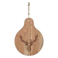 Planche a découper cerf en acacia naturel 32x42cm - Dalbert