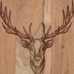 Planche a découper cerf en acacia naturel 32x42cm - Dalbert