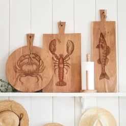 Planche a découper crabe en acacia naturel 40x50cm - Dalbert