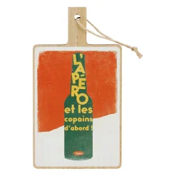 Planche a découper en bois multicolore 14x26cm - Copains D'Abord