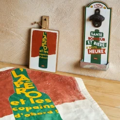 Planche a découper en bois multicolore 14x26cm - Copains D'Abord