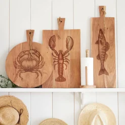 Planche a découper homard en acacia naturel 32x60cm - Dalbert