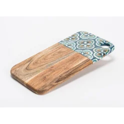 Planche en bois de manguier et bleu 35x17cm - Imany