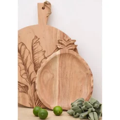 Plat ananas en acacia naturel 36x27cm - Dalbert