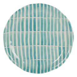 Plat en terre cuite turquoise d33cm - Lisia