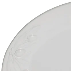 Plat ovale en faïence blanc 46.5x35.5cm - Olivier