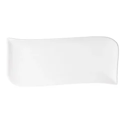 Plat rectangulaire en porcelaine blanc d32cm - melody