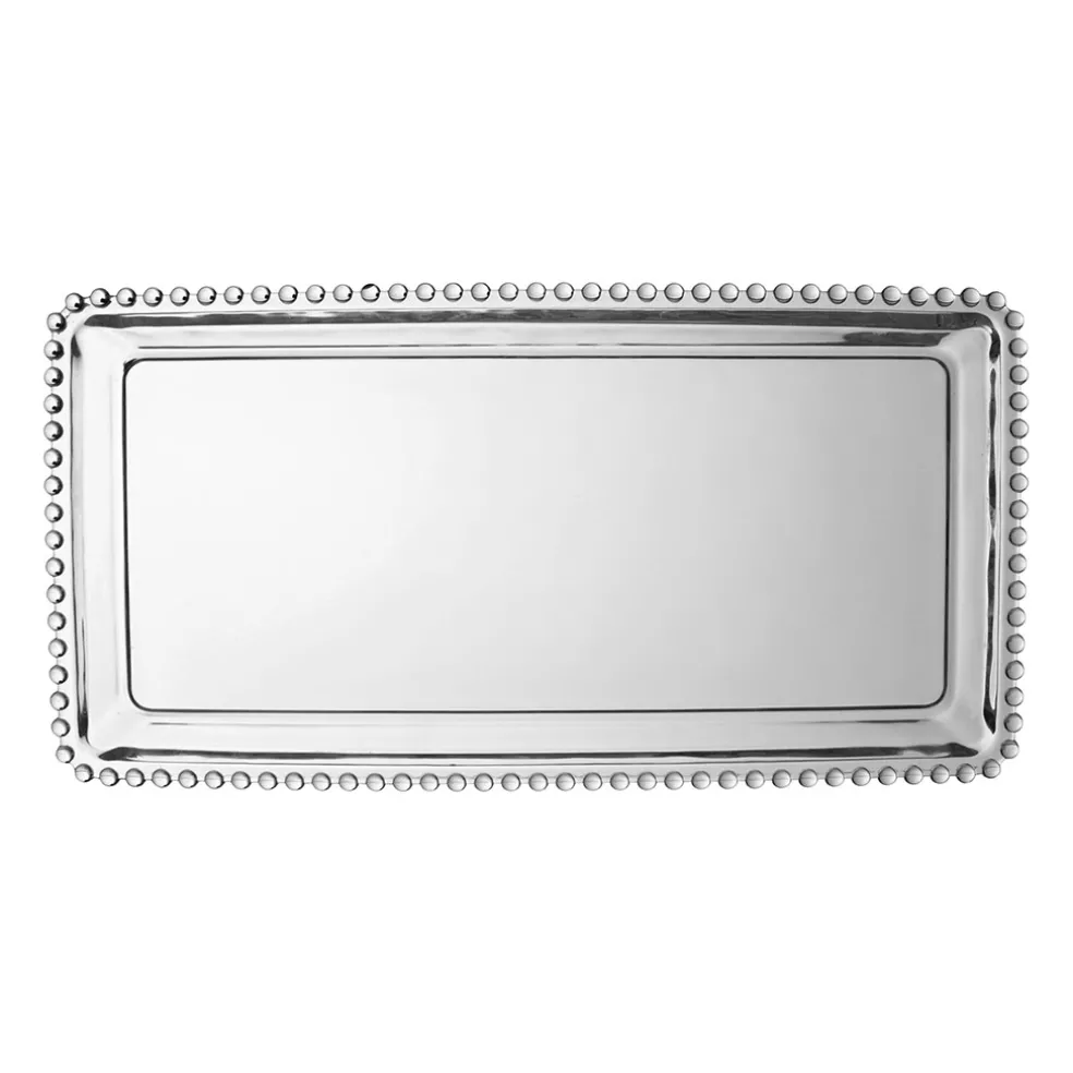 Plat rectangulaire en verre - perloa