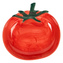 Plat tomate en grès rouge 18x17cm - P'tit Légume