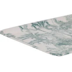 Plateau en fer écru et palmiers émeraude 30x20cm - Mocoa