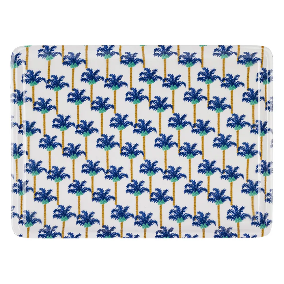 Plateau en fer indigo 40x30cm - Mocoa