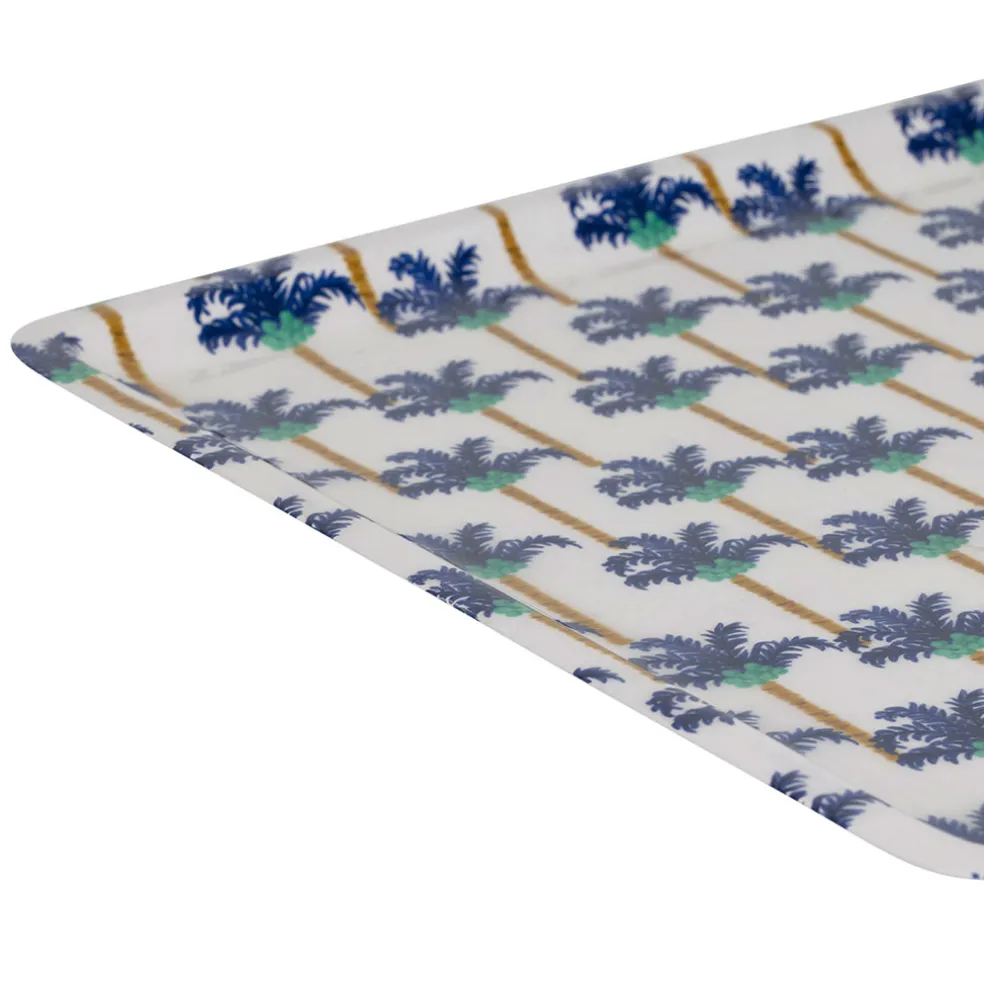 Plateau en fer indigo 40x30cm - Mocoa