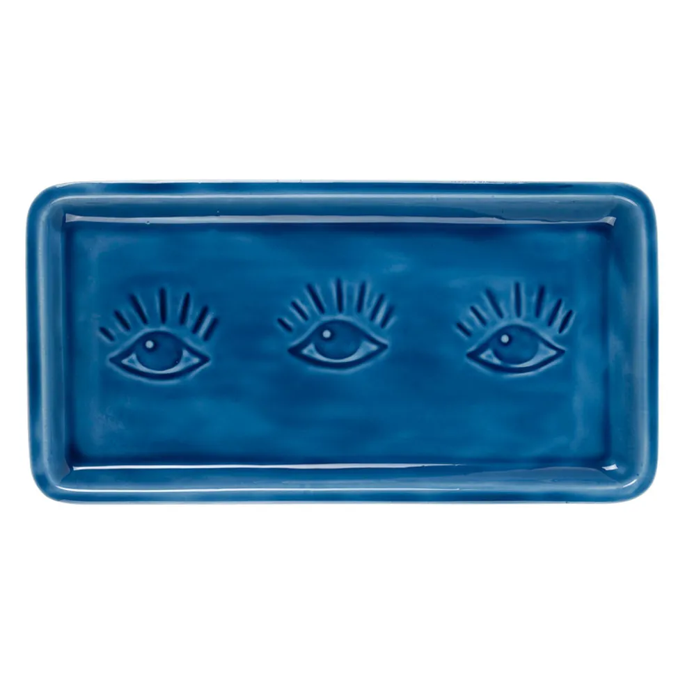 Plateau en fer indigo 30x15cm - Allegra
