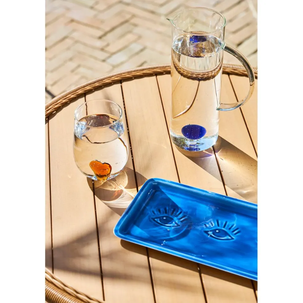 Plateau en fer indigo 30x15cm - Allegra