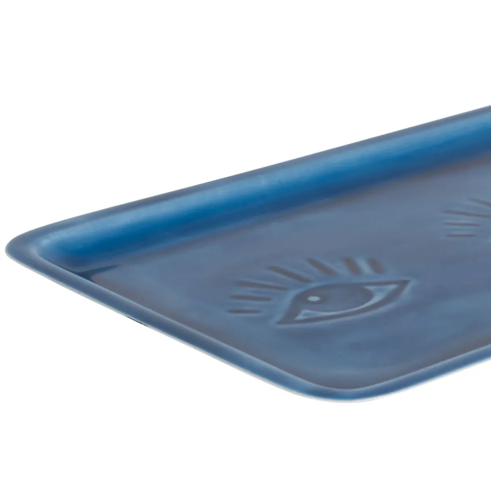 Plateau en fer indigo 30x15cm - Allegra