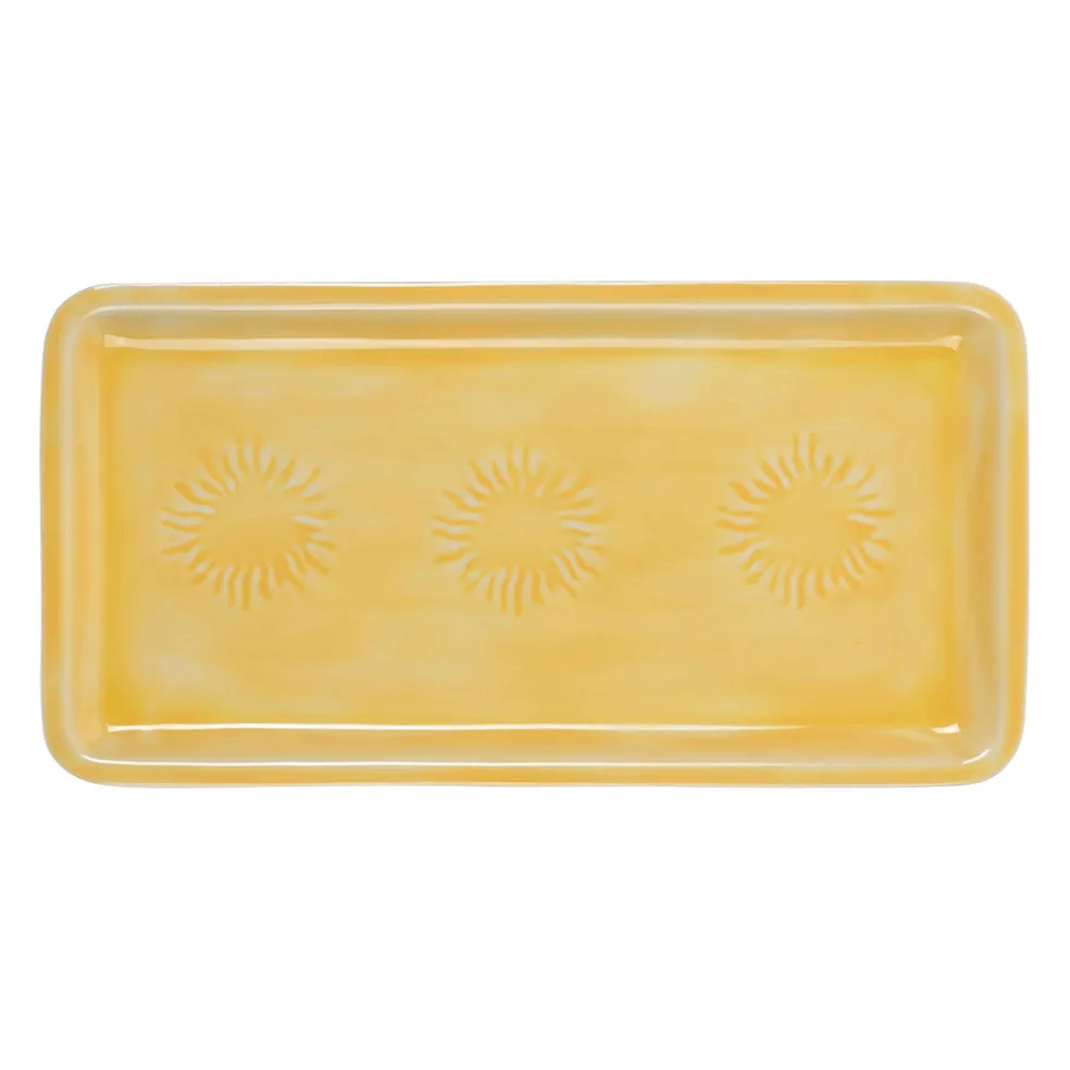 Plateau en fer jaune 30x15cm - Allegra
