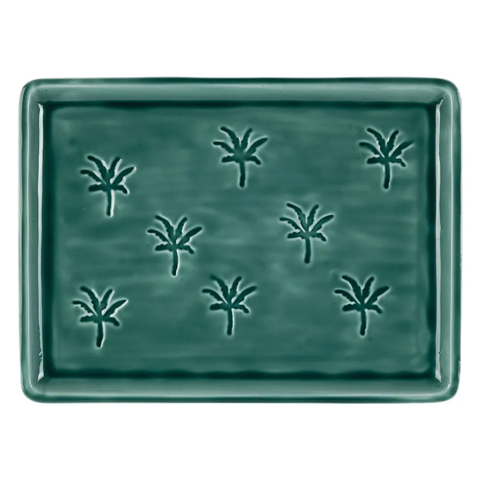 Plateau en fer émeraude 40x30cm - Allegra