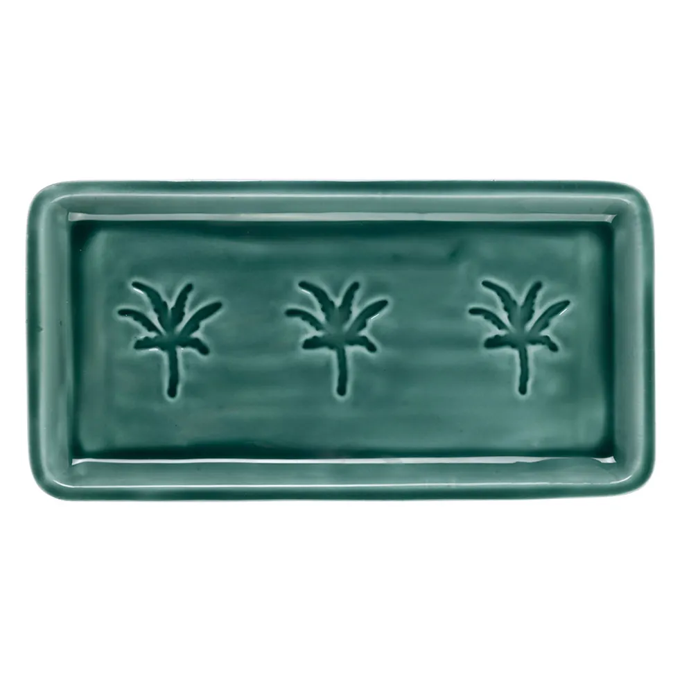 Plateau en fer émeraude 30x15cm - Allegra