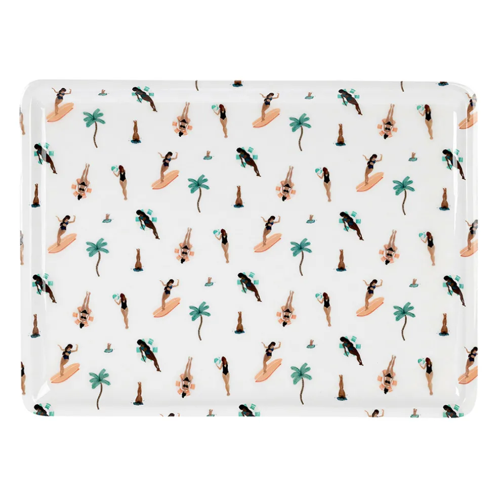 Plateau en fer multicolore 40x30cm - Palma