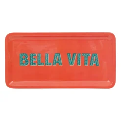 Plateau en fer orange 15x30cm - Palma