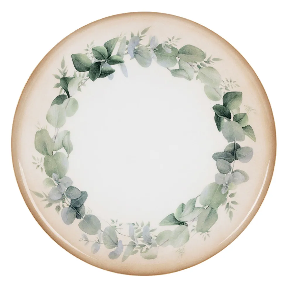 Plateau en fer rond eucalyptus d35cm