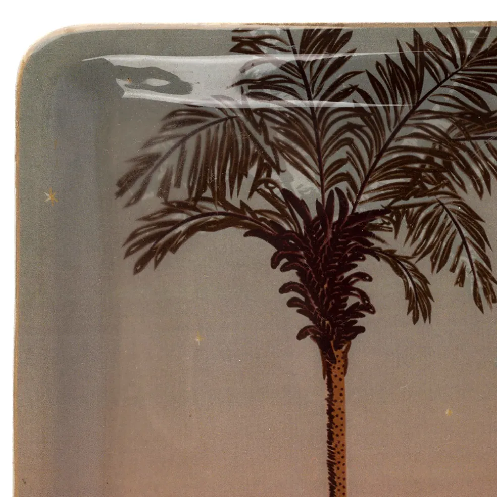 Plateau en fer terracotta 30x15cm - Tropic Étoile