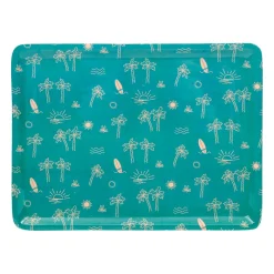 Plateau en fer turquoise 40x30cm - Palma